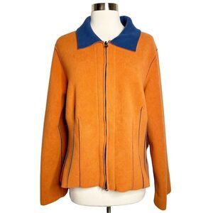 Irresistible Reversibles Orange Jacket Size Small Zip Front